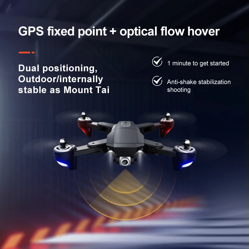 квадрокоптер s604 pro складной 4k hd wi fi fpv