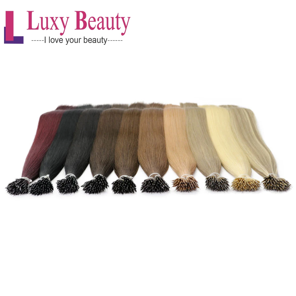 LuxyBeauty нано-наращивание волос 8 цветов 2" 1 г/шт. искусственные волосы одинаковой направленности микро кольцо нано бусина волосы микро-звено наращивание волос