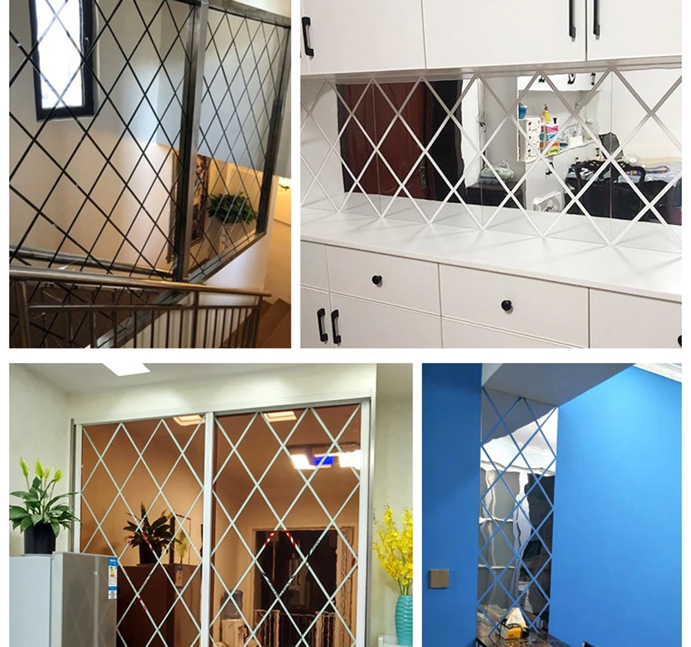 Настенные акриловые зеркальные 3d-стикеры настенные наклейки сделай сам фоновые