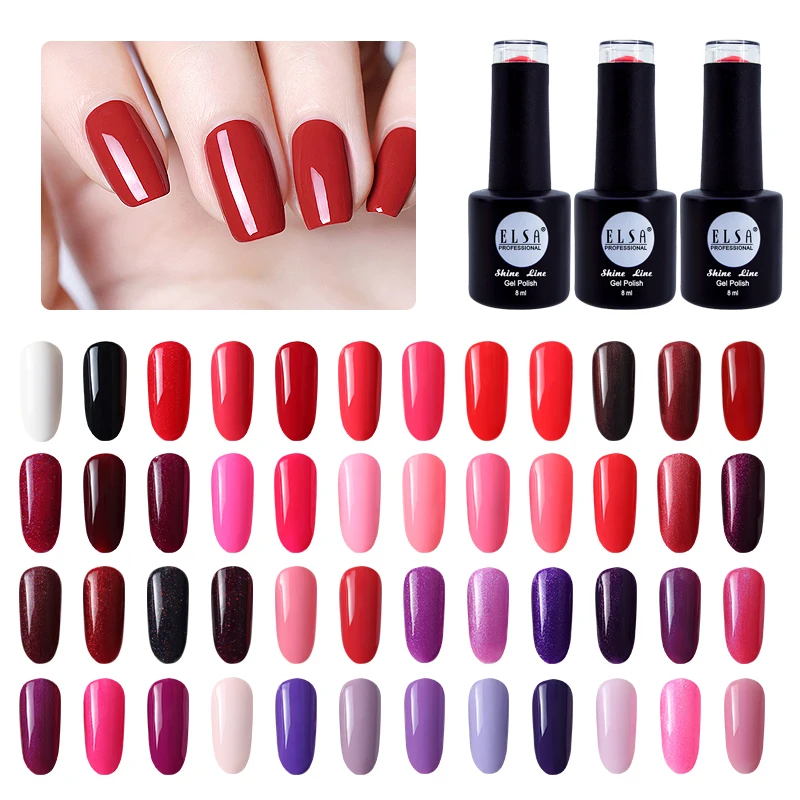 Гель-лак для ногтей Elsa 8 мл Полупостоянный верхний УФ-лак светодиодный