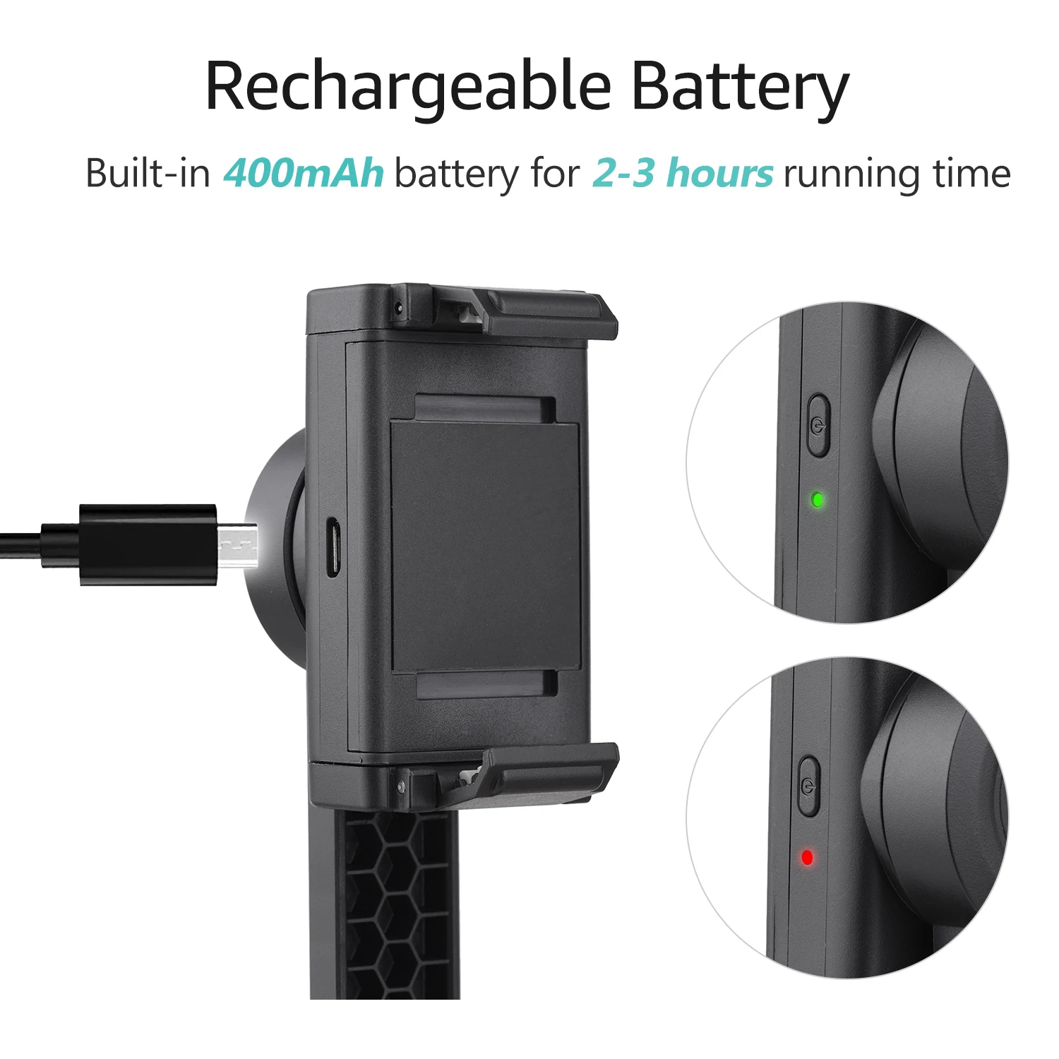 3-в-1 выдвижной стабилизатор Andoer для смартфона + селфи-палка штатив с