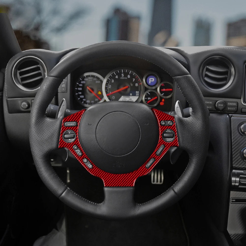 Продажа Для Nissan GT-R 2009-2015 Аксессуары настоящий руль из углеродного волокна декоративная накладка для автомобиля Стайлинг