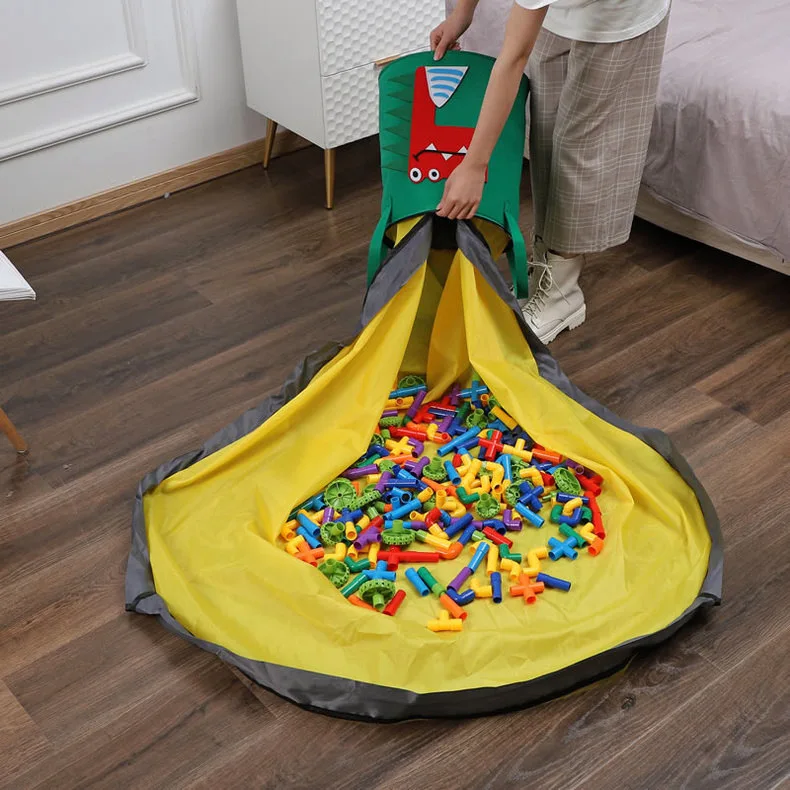 

New Cover Model Kids Toys Clean Up Storage Box Bag Organizer