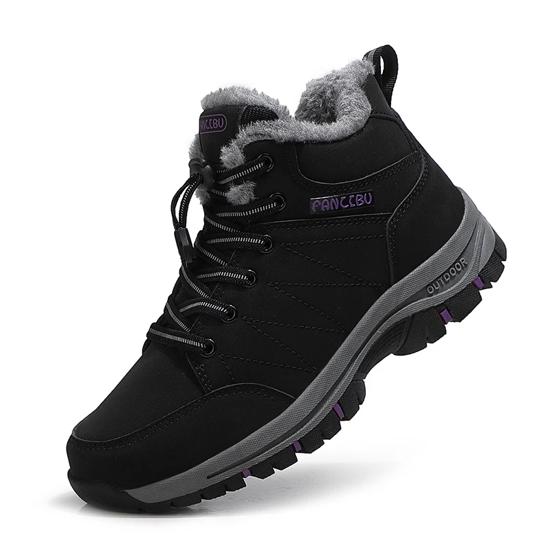 Hot Sale Men And Women Winter Cold-Proof Plus Velvet Snow Boots Couple Outdoor Leisure Warm Cotton Shoes Walking Shoes