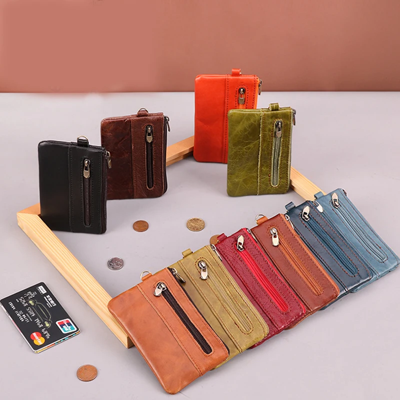 Кошелек с гравировкой имени для мужчин и женщин бумажник из натуральной кожи на