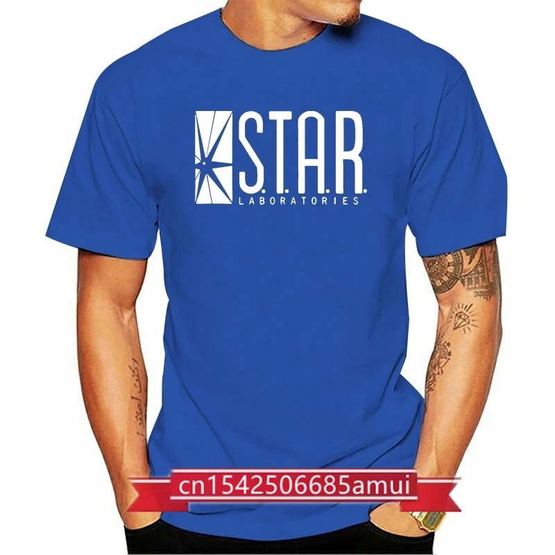 

New STAR Laboratories Logo Black &amp White T Shirt XS-3XL