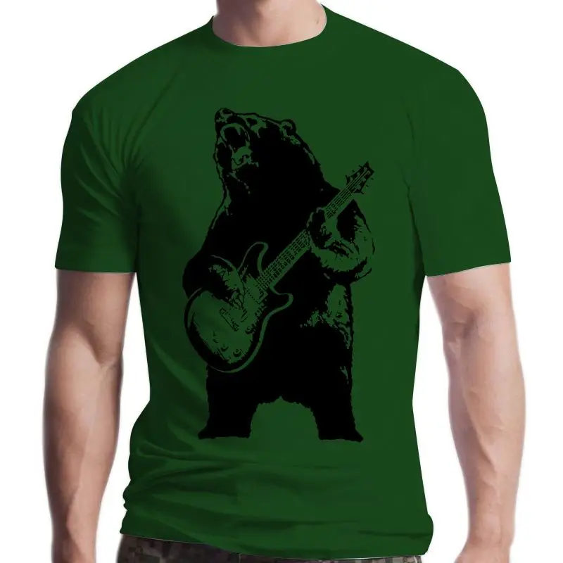 

New Rockin Bear graphic print Mens & Unisex crew neck T-Shirt men t shirt