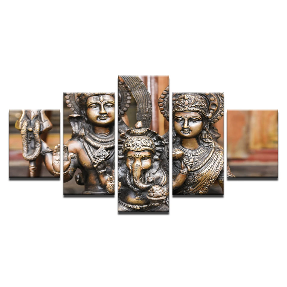 Картина на холсте настенный Декор для дома рамки гостиной 5 шт. в индийском стиле