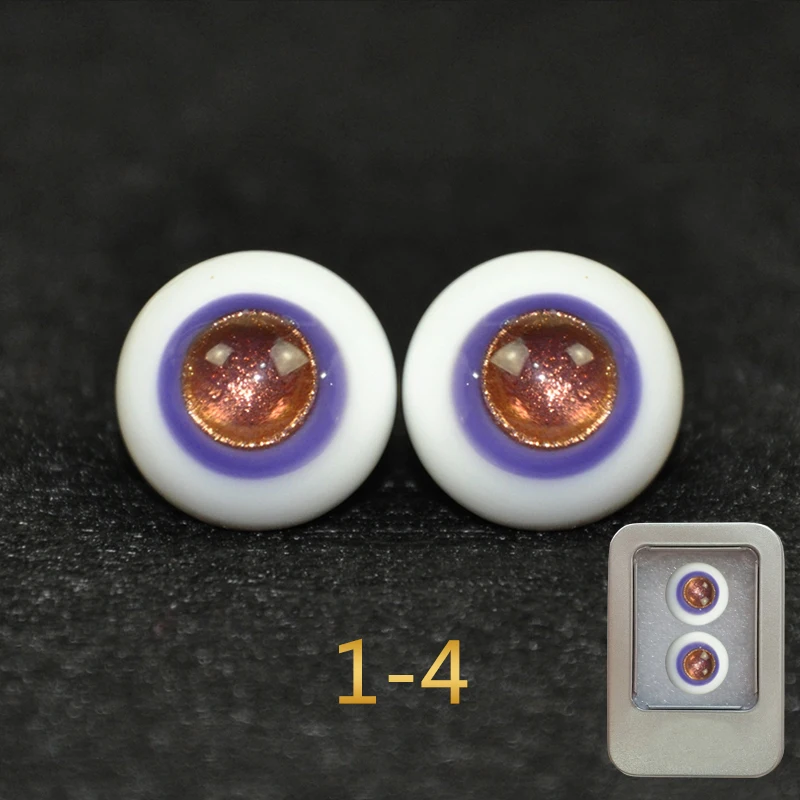 

16mm Round Glass Doll Eyes Eyeballs For 1/4 Bjd Doll Multicolor Ojos Movibles Eyeball Plastic Eye Scrapbook Doll Accessories