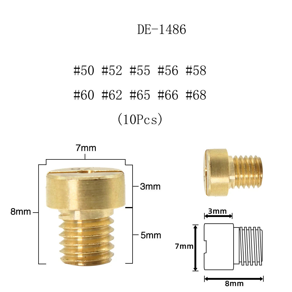 

ZSDTRP 12 шт M5 Замена резьбы #30-#135 жиклеры карбюратора для Dellorto SHA PHBG Carb основной инжектор форсунки NC PHVA Pilot Jet