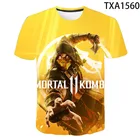 Новинка 2021, футболка с 3D принтом Mortal Kombat для мужчин и женщин, Повседневная футболка с коротким рукавом, игры MK, уличная одежда, крутые топы для мальчиков и девочек, детские футболки