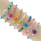 Браслет Go2Boho для женщин, красочные браслеты на руку, украшения, Heishi Dics, из полимерной глины, браслеты