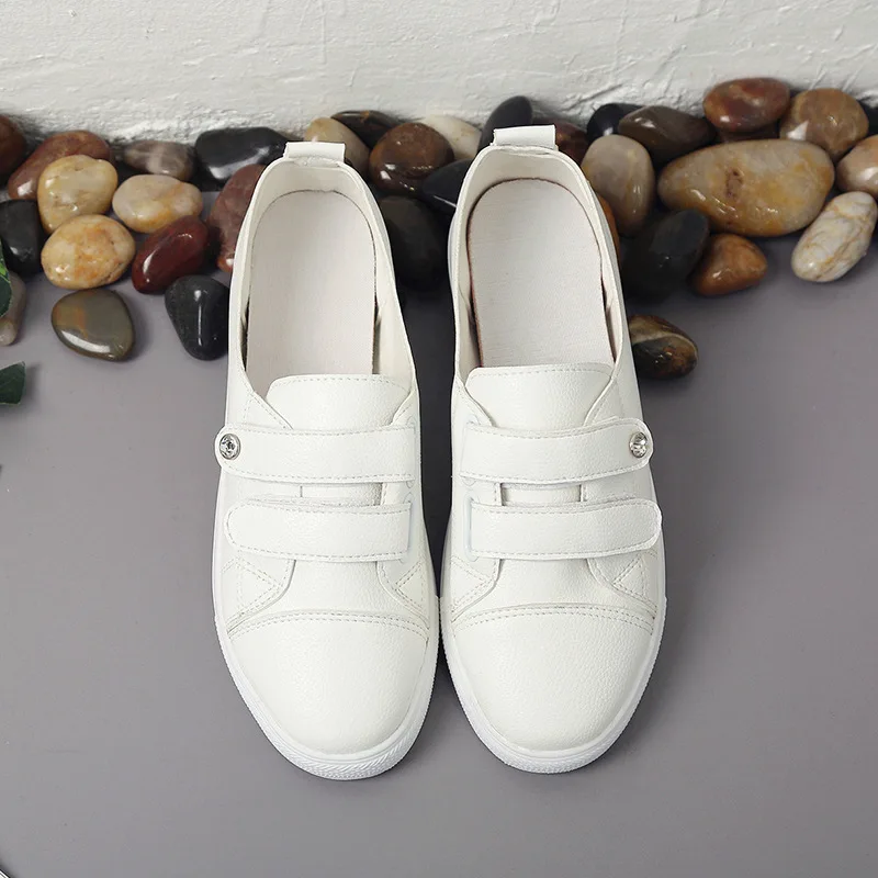 Туфли женские холщовые натуральная кожа плоская подошва Мокасины лоферы