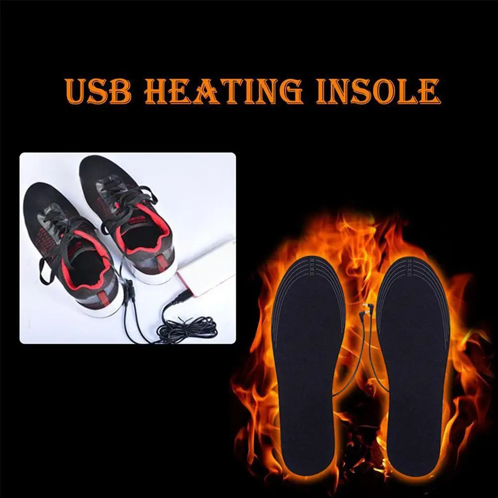 Стельки с перезаряжаемым подогревом обогреватель для ног зарядкой через USB