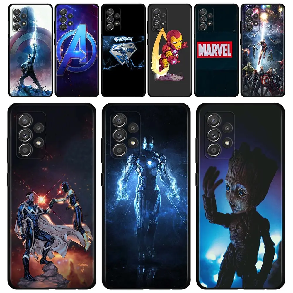 

Phone Case For Samsung Galaxy A51 A12 A21s A71 A31 A52 A52s A32 A02s A03s A32 A72 A11 A41 A01 A02 A42 A22 Funda Blue Marvel