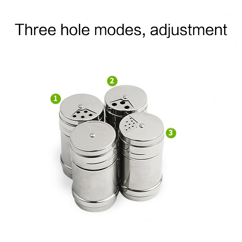 Шейкер из нержавеющей стали для соли перца тмина порошка барбекю банки приправ