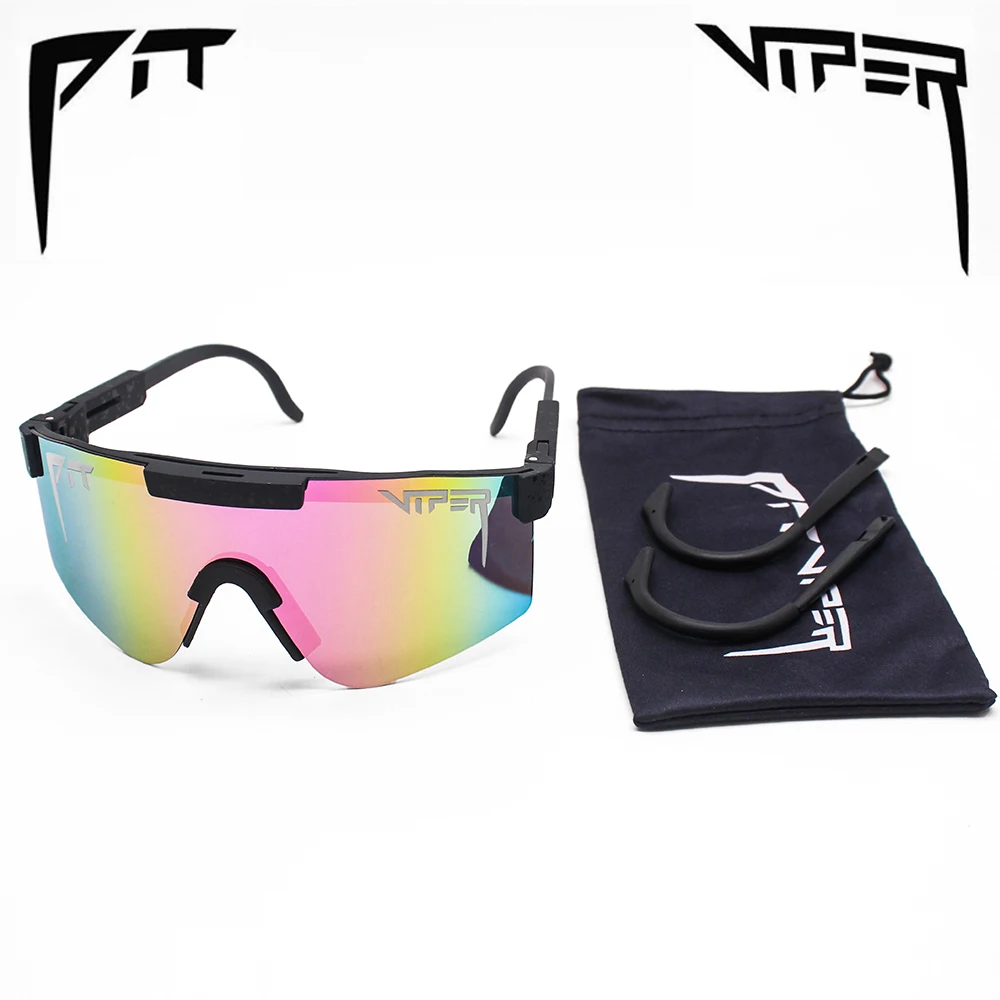 

New Brand Pit Viper Cool Mirror Polarized Sunglasses Men TR90 Anti Resistance Safety Goggle Women Overized Shades With Free Box