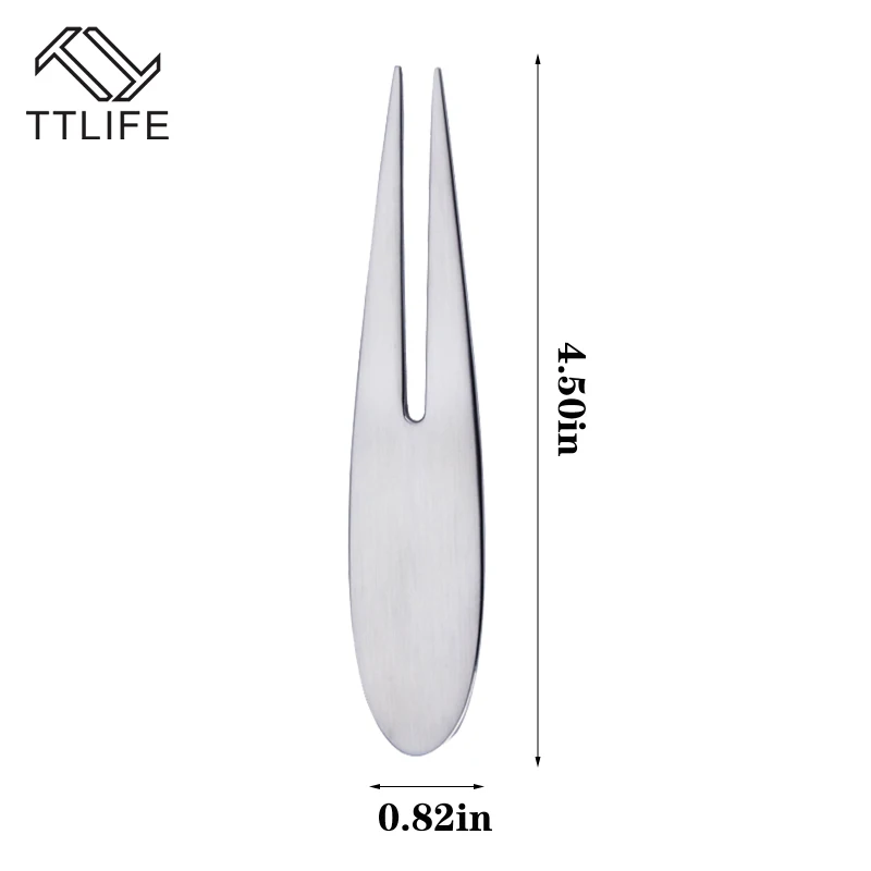 

Stainless Steel Pocket Fruit Fork Sticks Pick Snack Dessert Kitchen Accessorie