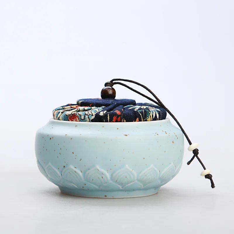 Керамическая банка для чая кунг фу китайского коробка дома или офиса аксессуары