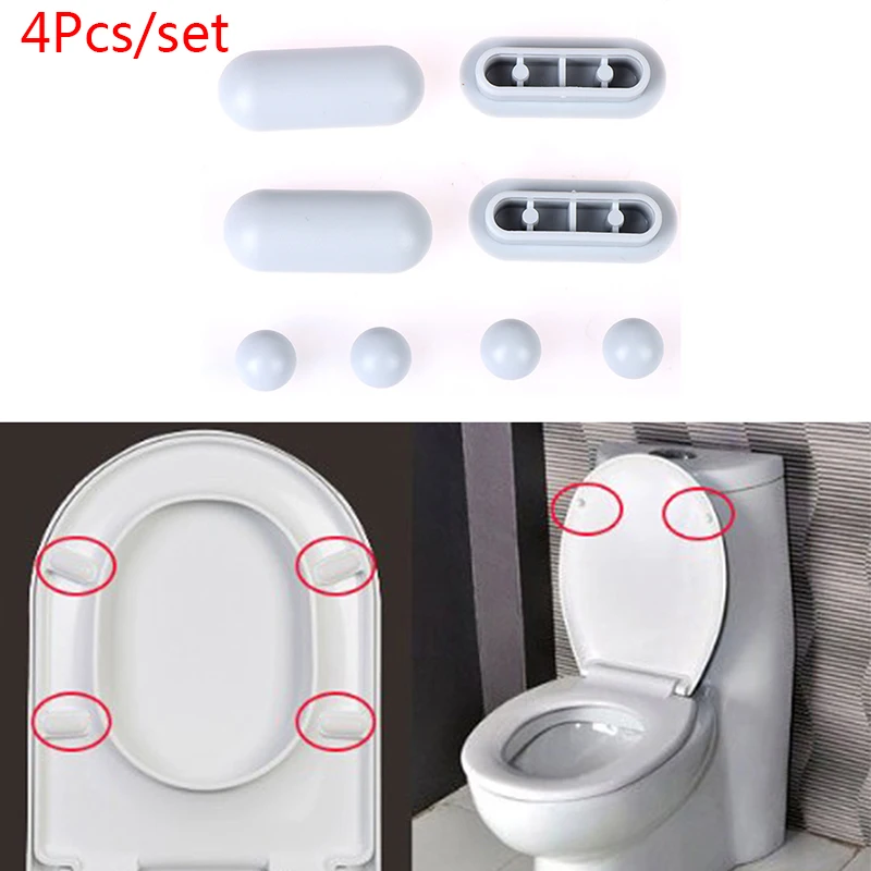 4pcs/lot Plastic Antislip Gasket Toilet Seat Cushion Pads Cover Bumper Bathroom Lifter Kits