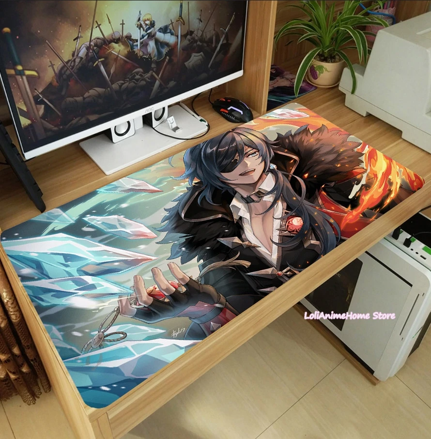 

Game Kaeya Alberich Diluc Genshin Impact Large Mouse Pad Thicken Laptop PC Gaming Mice Mat Desk Keyboard Mat Anti-Slip Playmat