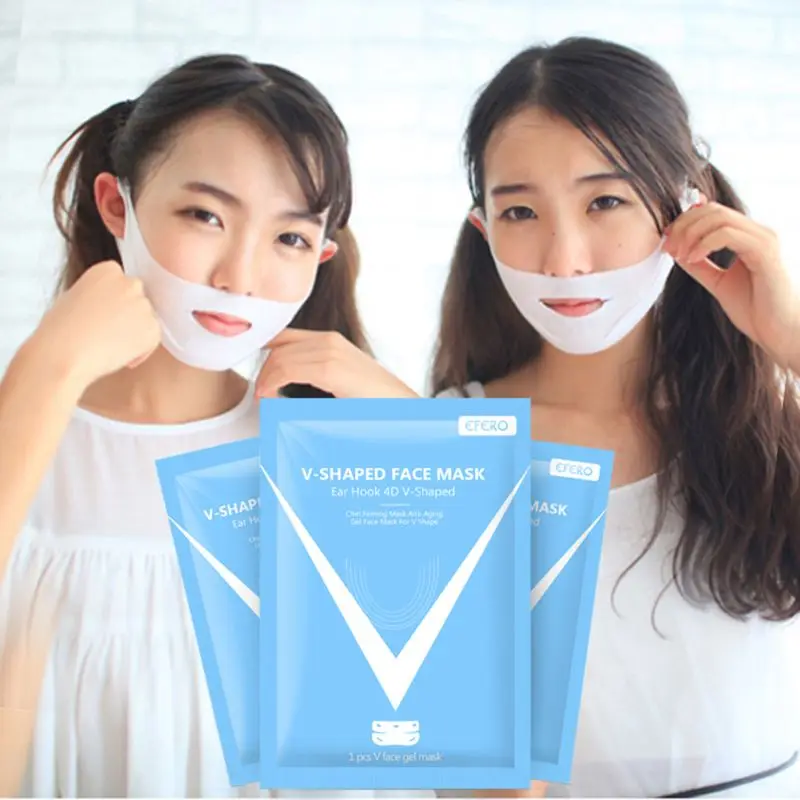 

4D Ear Hoop Double Chin V-Shaped Face Lifting Mask Firming Slimming Bandage Gel MOLF