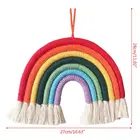 Скандинавская плетеная вручную Радужная веревка с кисточками в стиле бохо, украшение для детской комнаты, подвеска D7YD