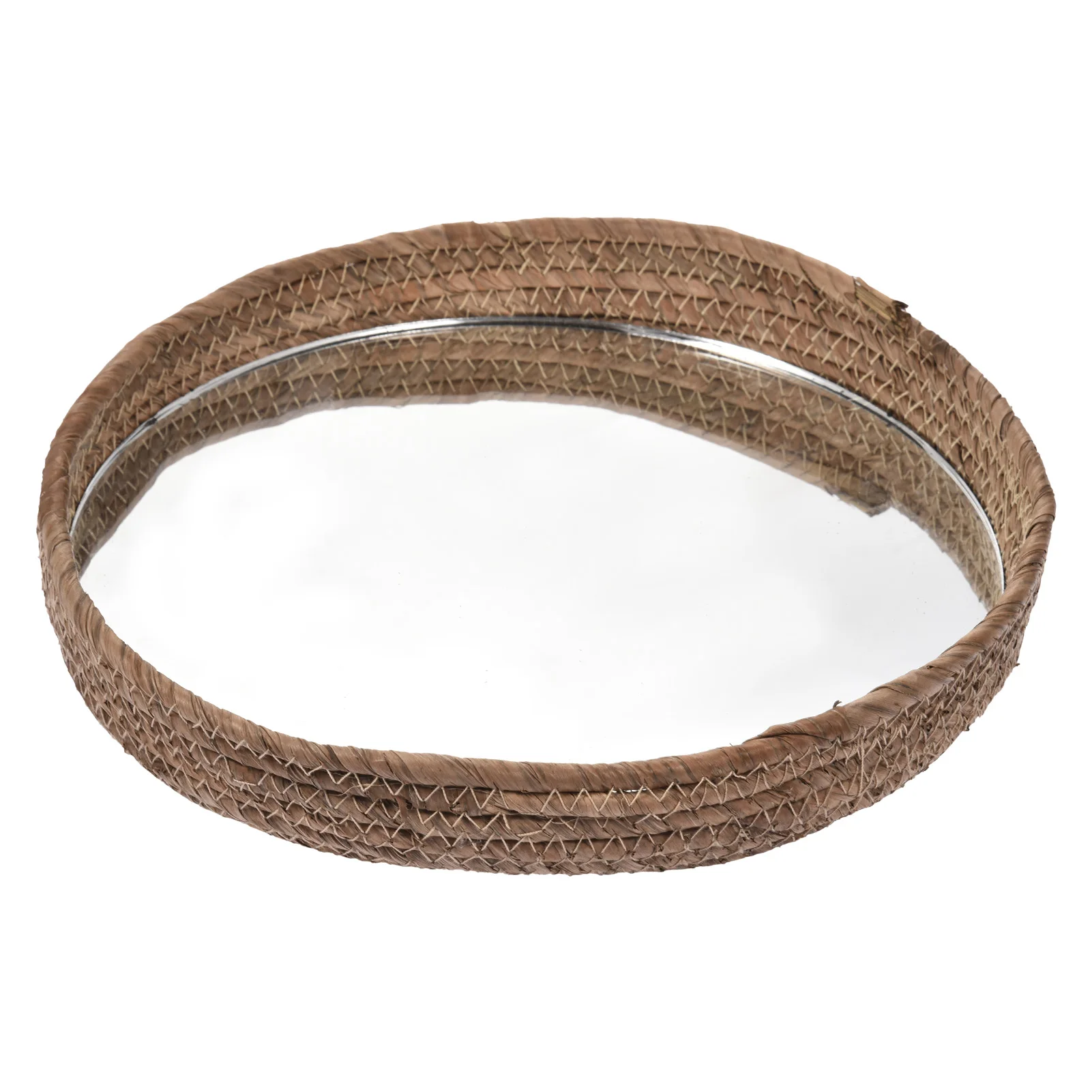 Art Deco Mirror Living Room Round Wall Rattan Makeup Dressing Table Decorated With Corridor Dropshipping | Дом и сад