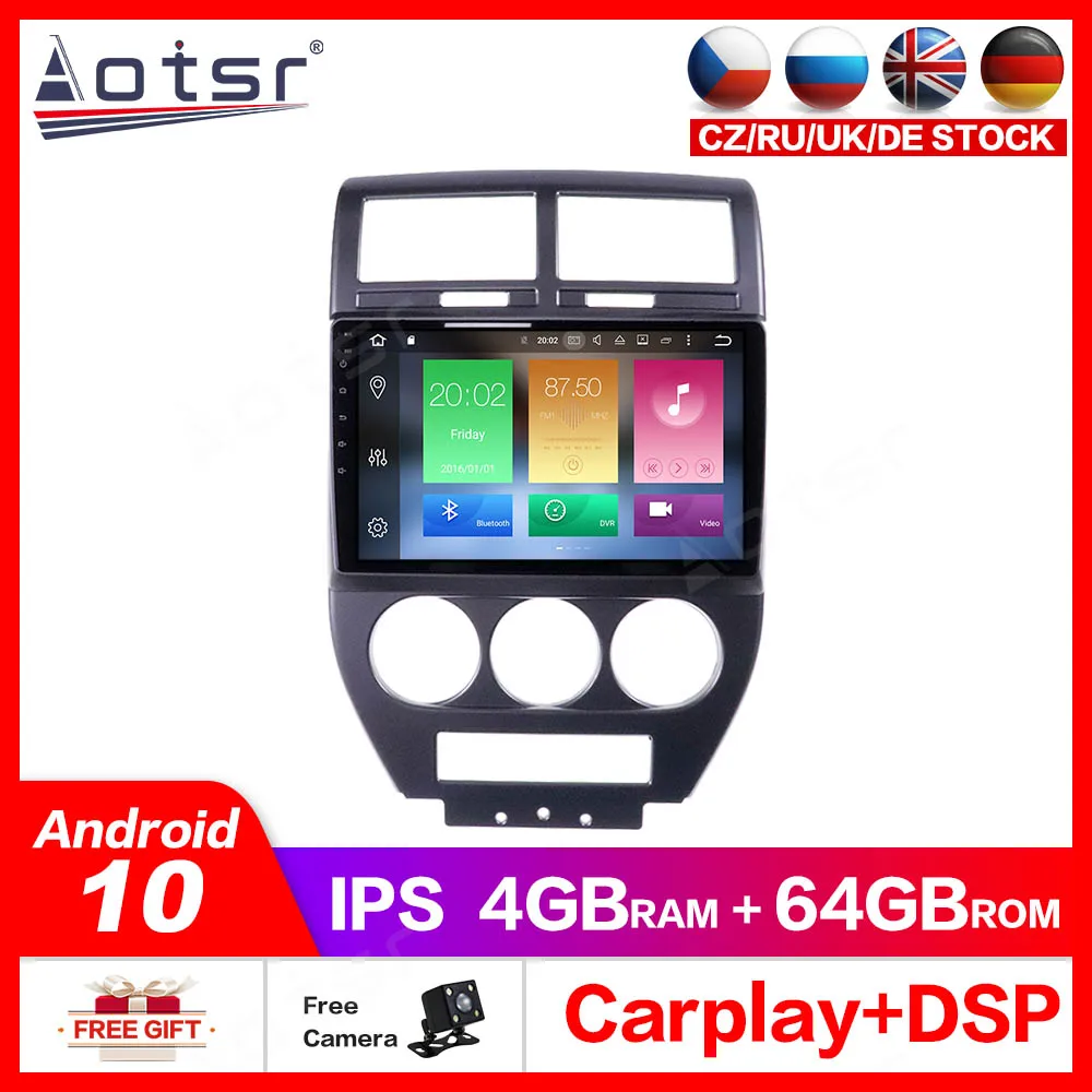

Автомобильный GPS-навигатор PX6, Android 10, для Jeep Compass MK 2006, 2007, 2008-2010, автомобильный DVD-радиоприемник, стерео, мультимедийный плеер, головное устрой...
