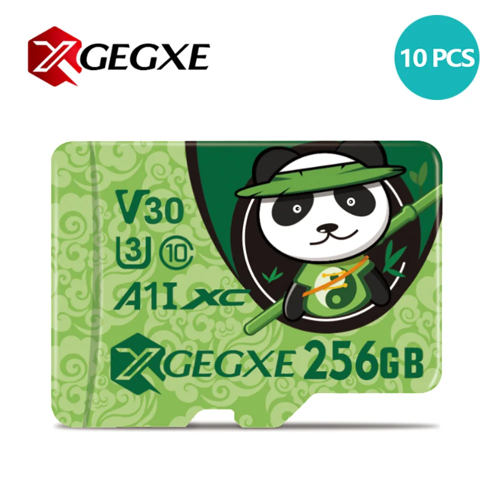 XGEGXE 10 шт. карта памяти 64 Гб 128 ГБ 256 Micro SD C10 модная TF флэш накопитель для