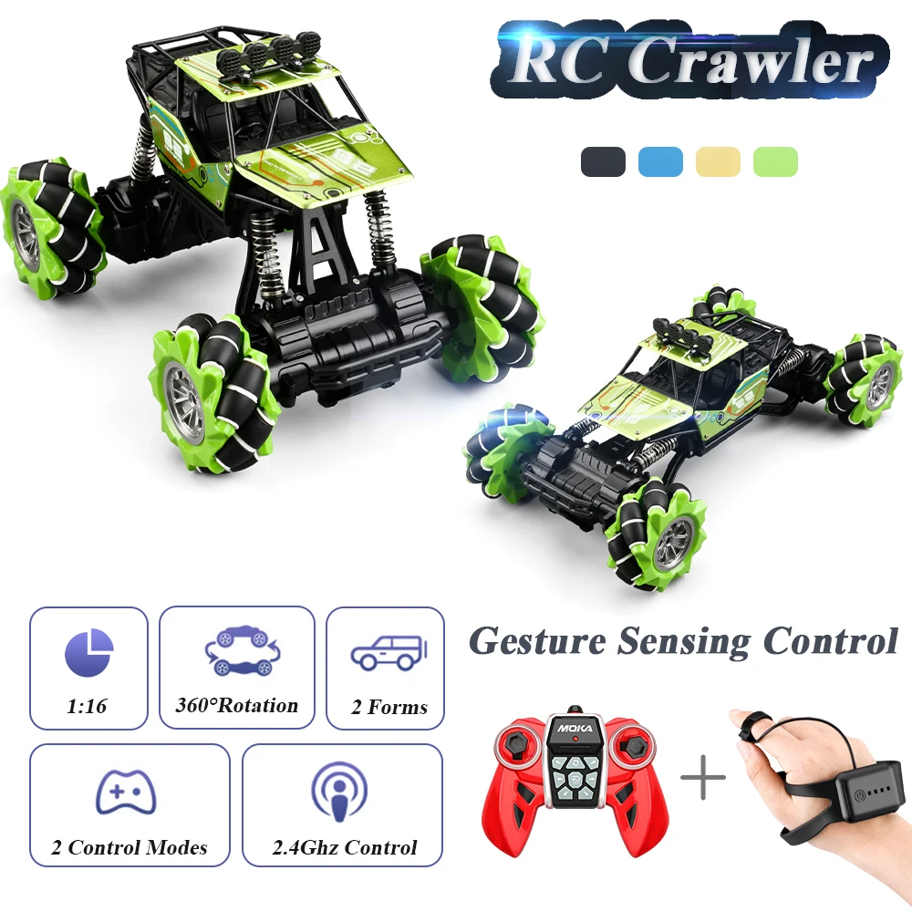1/16 4WD 2 4 GHz RC трюк автомобиль внедорожный Гусеничный двойной контроль часы