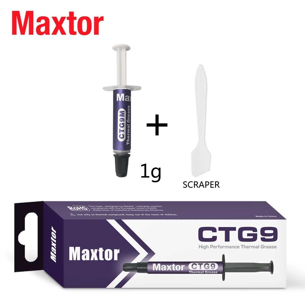 Термопаста Maxtor CTG9 13 5 Вт/м-k силиконовая для радиатора процессора GPU охлаждения |