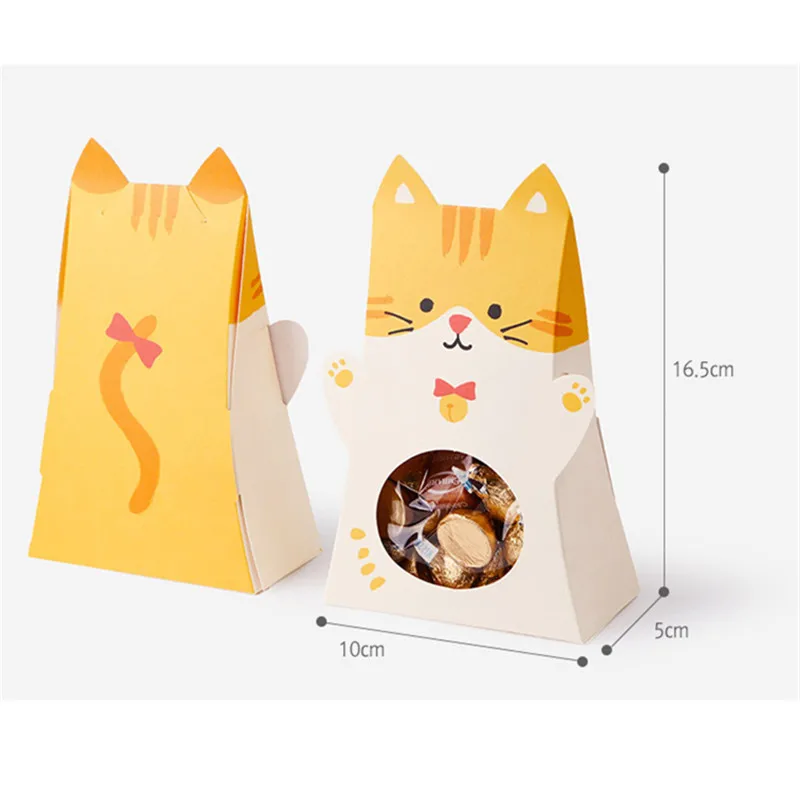 5 шт./лот коробка для конфет с милым кроликом из мультфильма подарочные пакеты