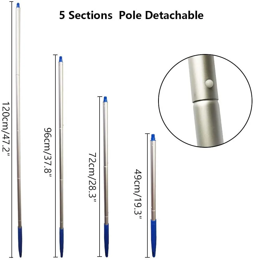Вакуумная насадка для бассейна настенная плитка чистки отделитель листьев 46in