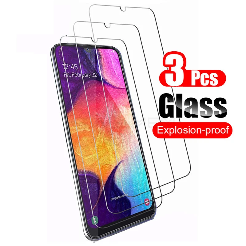

3 PCS Protective Tempered Glass For Samsung Galaxy Note 10 Lite S10e A50 S10 Lite A52 A72 A51 A71 S20 FE M51 A31 A41 A21S A12