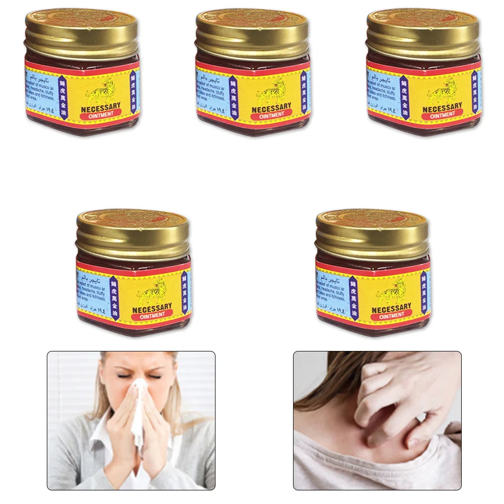 

5PCS Tiger Balm Ointment Insect Bite Strength Pain Muscle Relieving Arthritis Joint Body Pain Thailand Painkiller