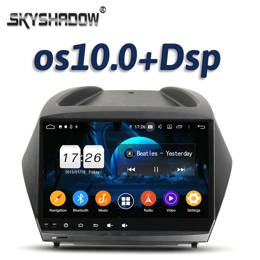 720P DSP 9 "для Hyundai IX35 TUCSON 2011-2015 Android 10 2G + 16GB Автомобильный DVD-плеер GPS RDS радио wifi Bluetooth