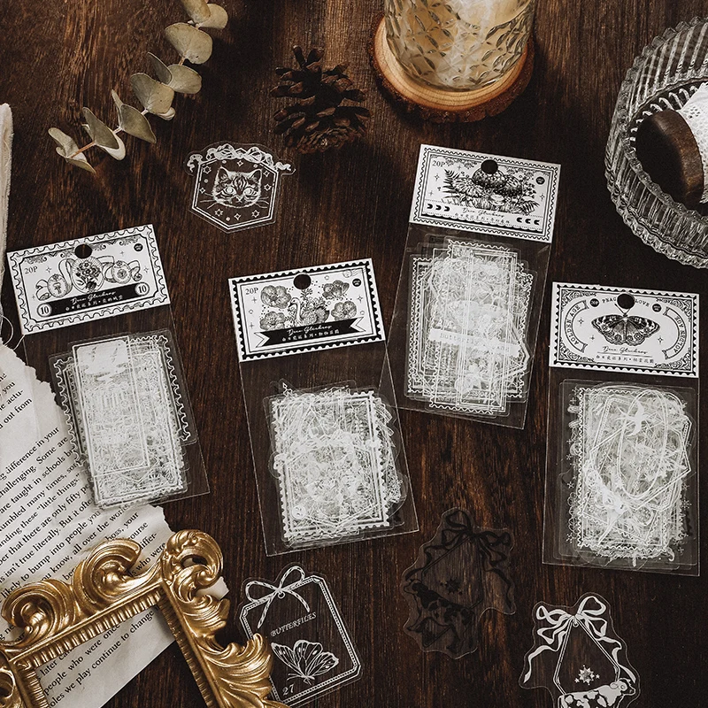 20 шт скотный двор стикеры прозрачная ПЭТ декоративные наклейки для девочек