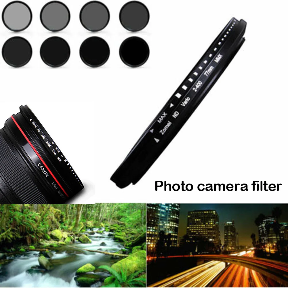 

Camera Adjustable Neutral Density Filter ND2-400 Variable Camera Lens Filter JHP-Best