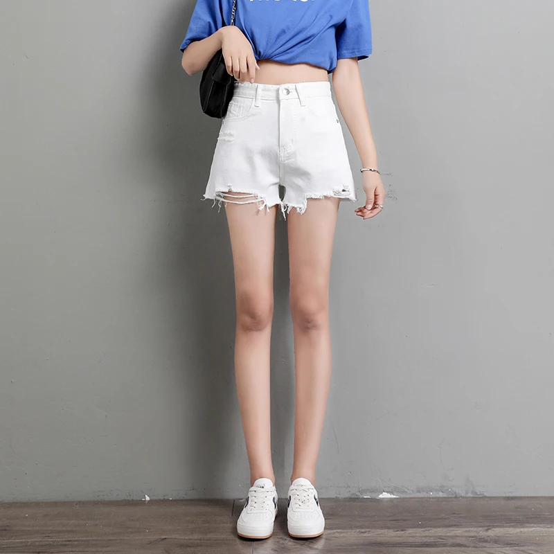 

Blue Denim Shorts Women'S Summer Thin Section High Waist A-Line Loose And Thin Tight-Fitting Stretch Bag Hip Pants Summer
