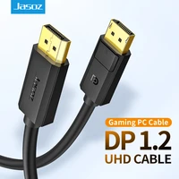 jasoz displayport cable dp1 2 to dp cable 144hz 4k 60hz display port adapter for video pc laptop hdtv projector graphics card 8m
