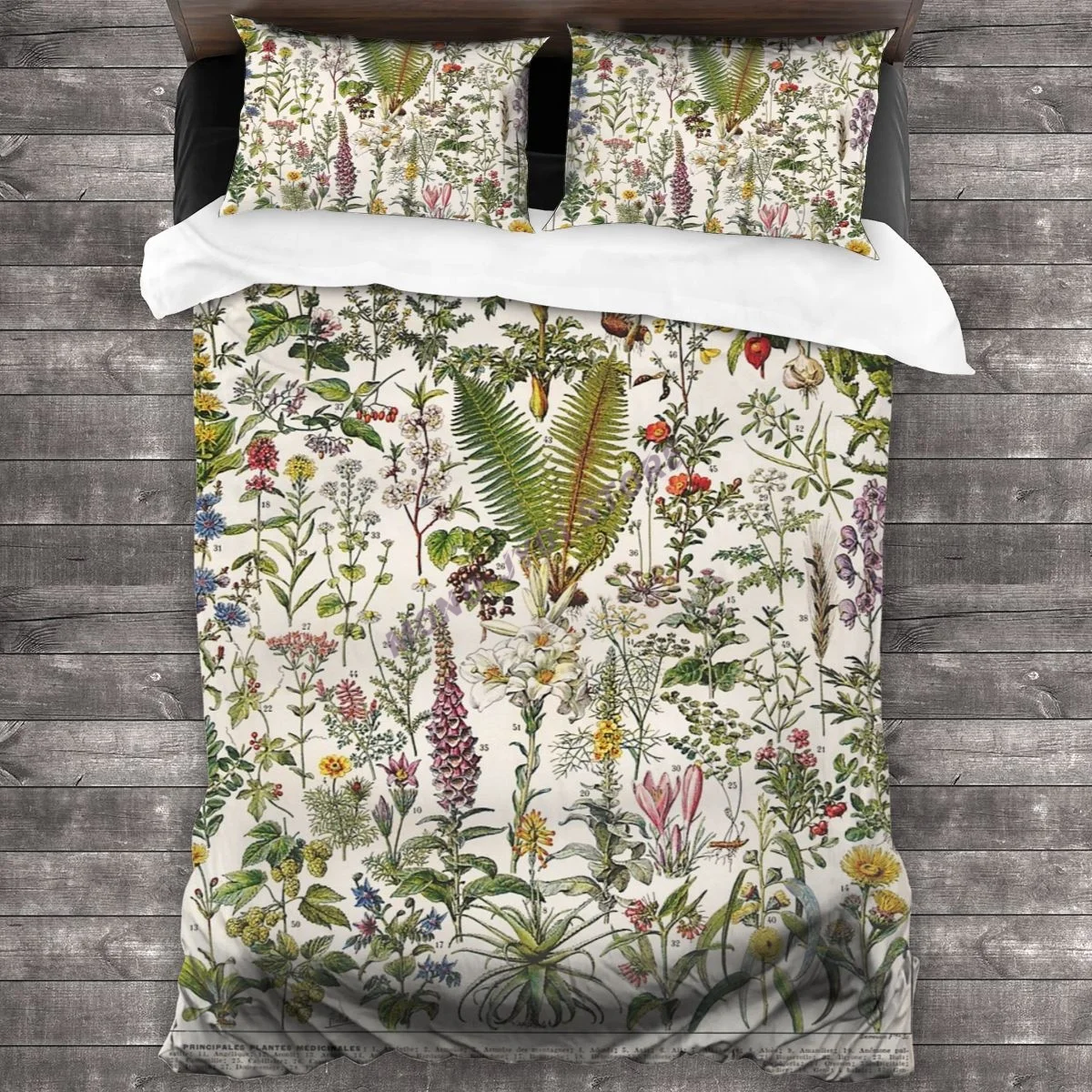 

Adolphe Millot - Plantes Medicinales B - French Vintage Poster Bedding Set Duvet Cover Pillowcases Comforter Bedding Sets