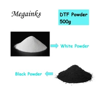 500g free shipping dtf hot melt powder white or black pet direct transfer film printing for dtf ink