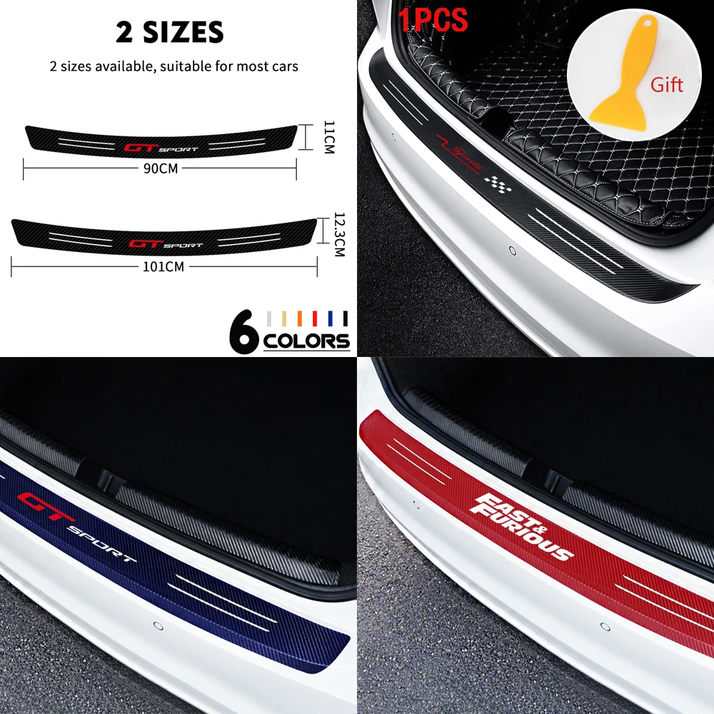 

Car styling Bumper Protector Sticker For GT Sport limited edition 1pcs Carbon Fiber Vinyl Car Wrap Sheet Roll Film Sticker