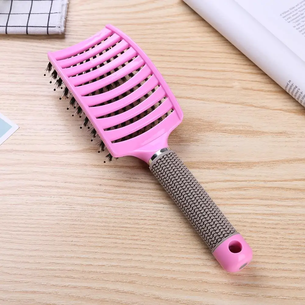 Hair Scalp Massage Comb Hairbrush Bristle Nylon Women Brush for Salon Hairdressing Styling Tools Body Head | Красота и здоровье
