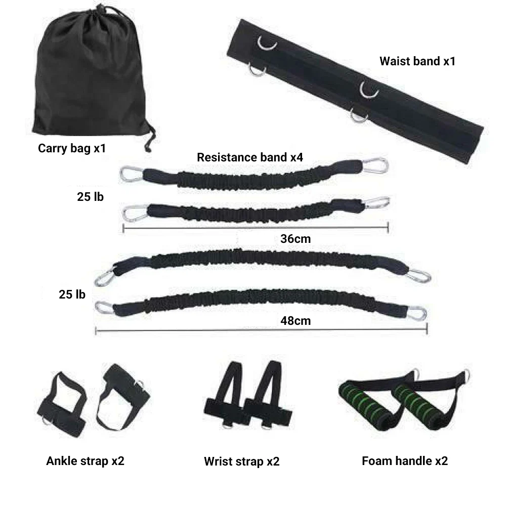 

Boxing Training Resistance Band Set Leg Strength and Agility Training Strap System for Boxing MMA Muay Thai Karate Combat