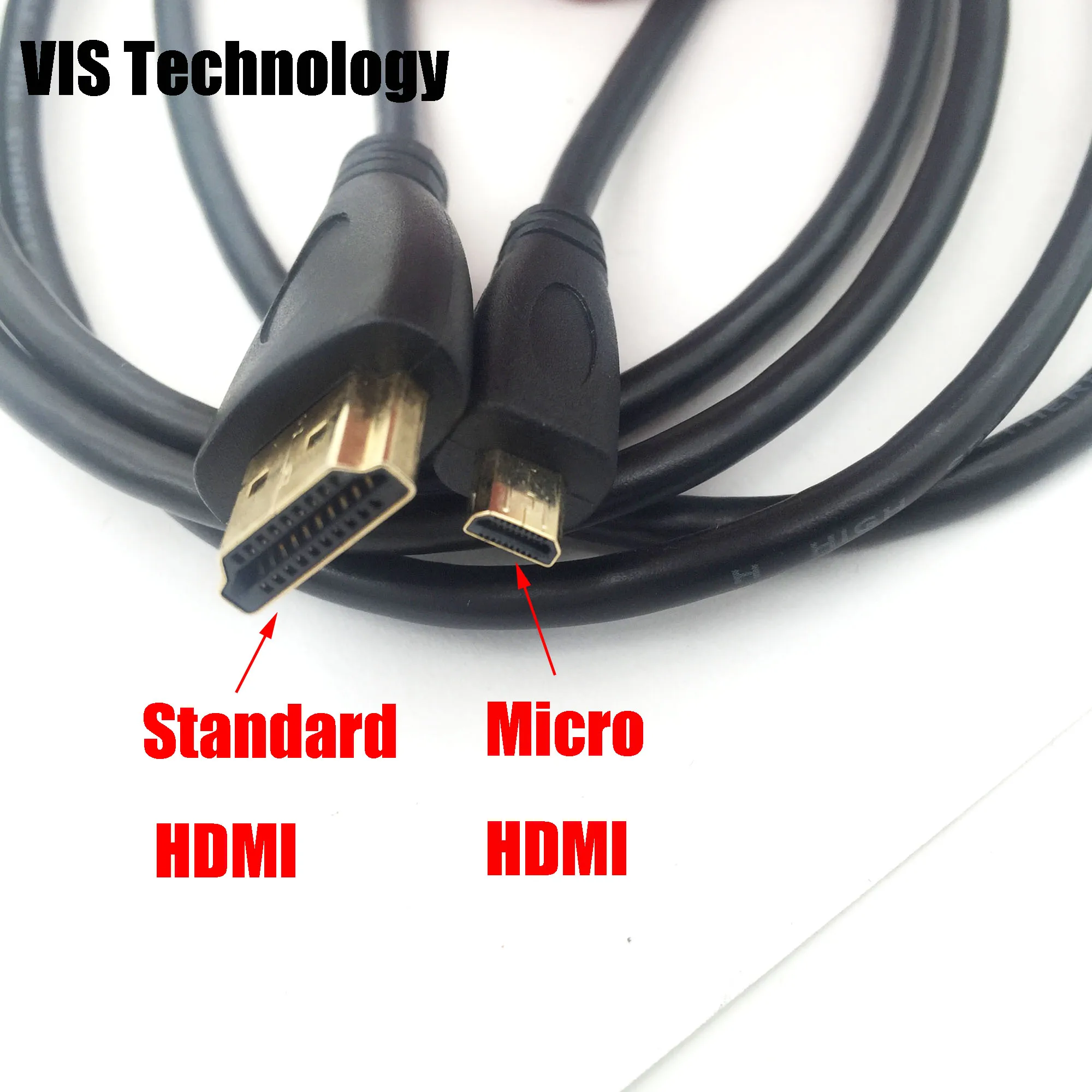 HDMI-совместимый со штекером Micro HDMI A-D штекер-штекер длина 1 8 метра Кабель для