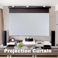 projector screen foldable simple polyester 120 inch 169 practical projection curtain with strong light curtain for travel