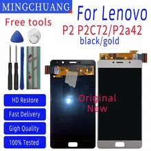 Original New 5.5 Inch For Lenovo Mobile Phone P2 P2c72 P2a42 LCD Screen Touch Screen Digitizer Assembly +Frame Replacement Parts