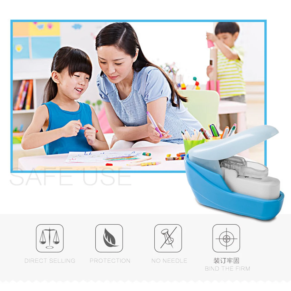 Нет гвоздей сколинг машина мини милый книжный степлер без скоб не требуется